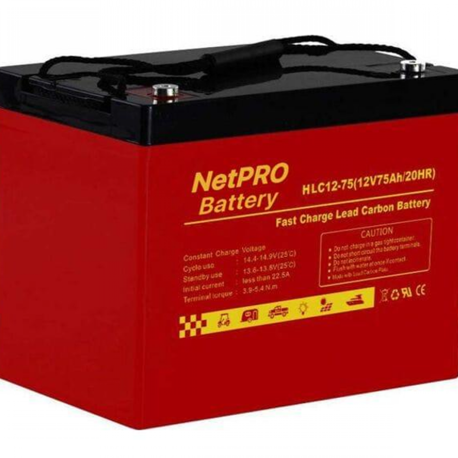   Акумулятор NetPRO HLC 12-75 carbon GEL