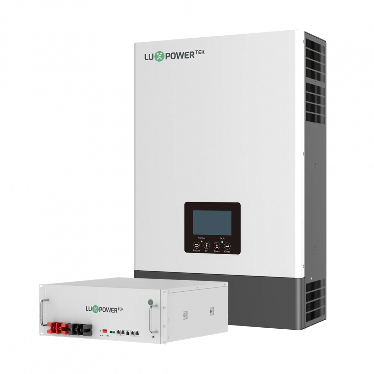 Комплект резервного живлення Інвертор гібридний LuxPower SNA6000 Wide PV (6 кВт, 1 фаза) + Акумуляторна батарея LuxPower Li-5 (5,12 кВт·год / 51,2 В)
