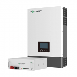 Комплект резервного живлення Інвертор гібридний LuxPower SNA6000 Wide PV (6 кВт, 1 фаза) + Акумуляторна батарея LuxPower Li-5 (5,12 кВт·год / 51,2 В)